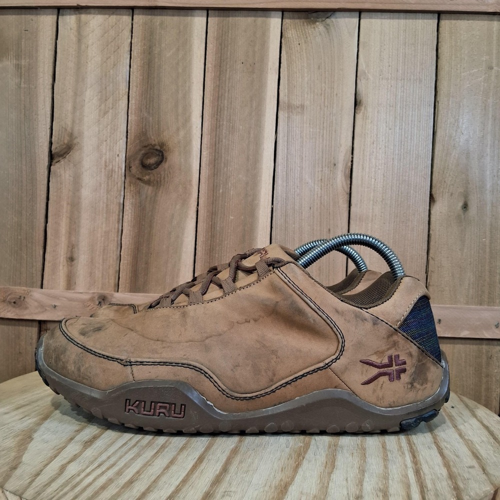 KURU Chicane Shoes Womens 9.5 Brown Leather Lace Up Comfort Walking Sneakers